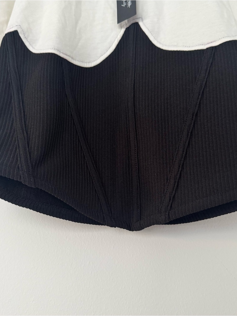NWT Maniere De Voir Corset Top 12 UK 16 Two Tone Colorblock Artsy Going Out Y2K - Picture 3 of 11